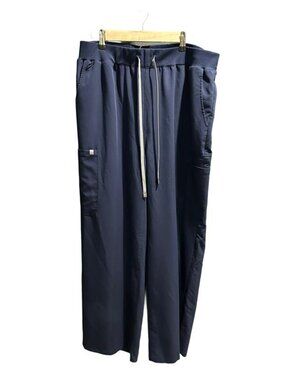 XXL Navy Fabletics Wide Leg Scrub Pants